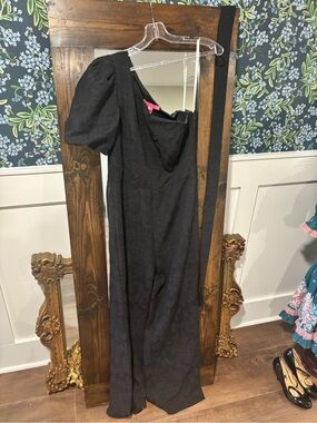 Nwt Lilly Pulitzer Size 12 $248 Brailyn One Shoulder Jumpsuit Pineapple Pucker J